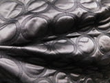 Black Circle Quilted Fabric