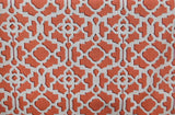 Geometric Trellis Faux Linen Print