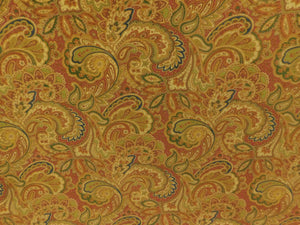 Rust Paisley Velvet