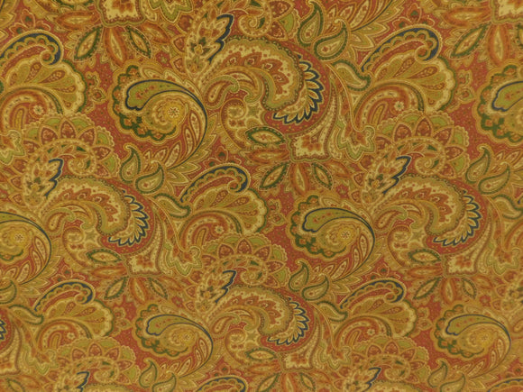 Rust Paisley Velvet