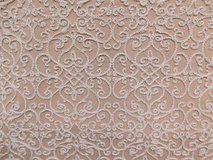 Embroidered Medallion Swirls Fabric